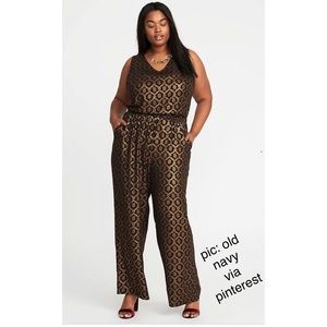 Patterned Brocade Romper/Jumpsuit